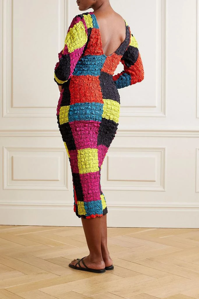 Mara Hoffman Kassia checked TENCEL™ Modal-cloqué midi dress 3
