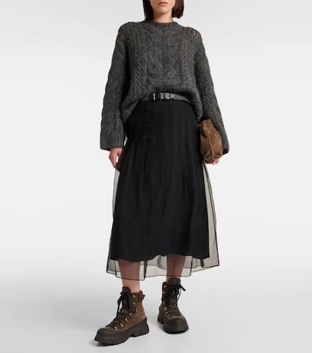 Brunello Cucinelli Cable-knit alpaca-blend sweater 2