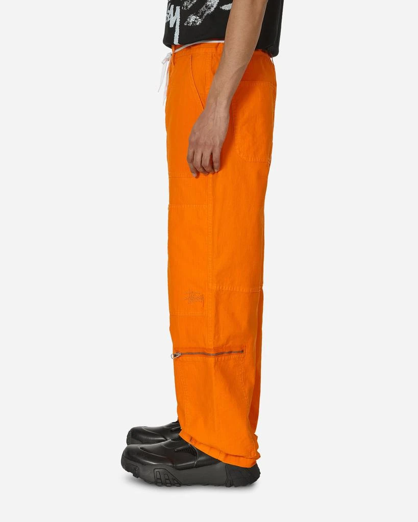 STUSSY Flight Nyco Ripstop Pigment Dyed Pants Orange 2