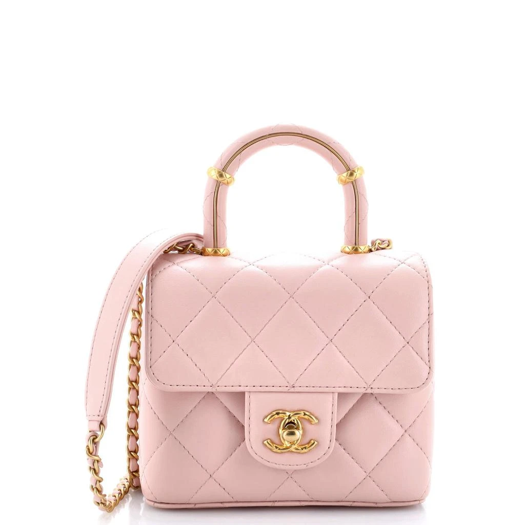 Chanel Crush Top Handle Flap Bag Quilted Lambskin Mini 1
