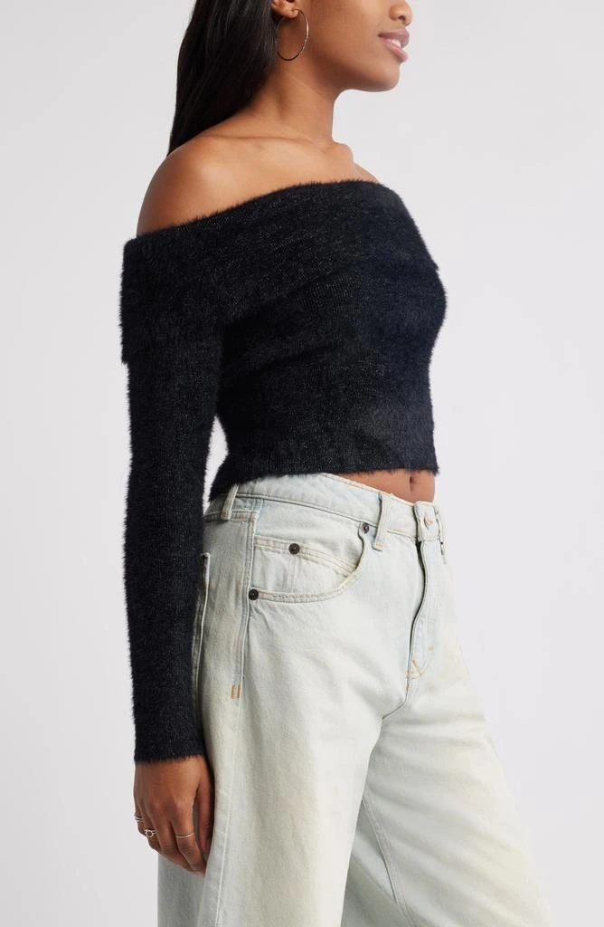 BP. Shine Eyelash Off the Shoulder Sweater 4
