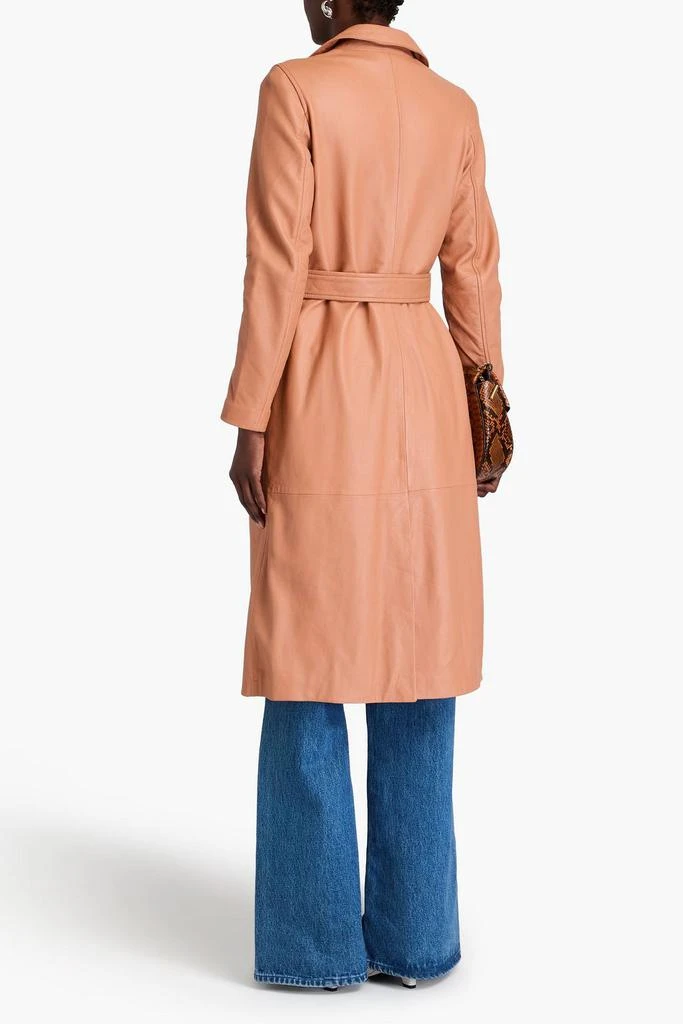 Muubaa Belted leather coat 3