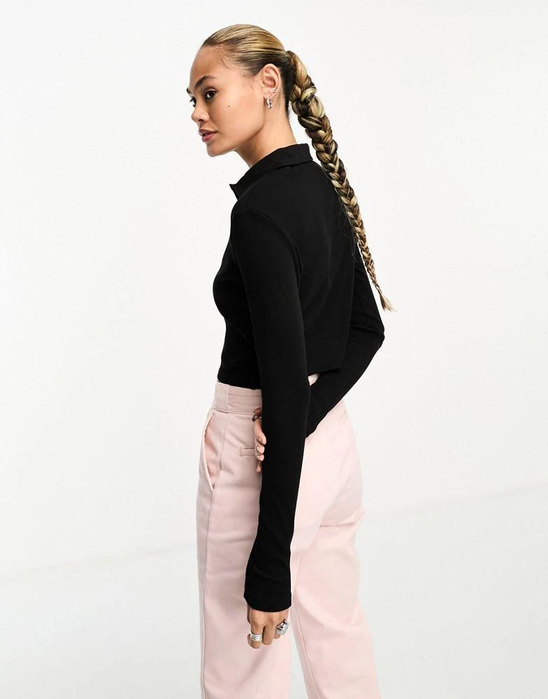 DICKIES Dickies tallasee ribbed polo in black 4