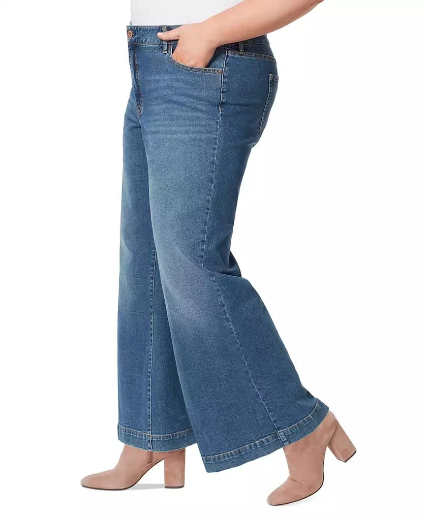 Jessica Simpson Trendy Plus Size True Love Trouser Wide-Leg Jeans 3