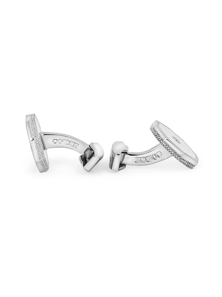 Tateossian Sterling Silver 
Mother-Of-Pearl Octagon Cufflinks 2