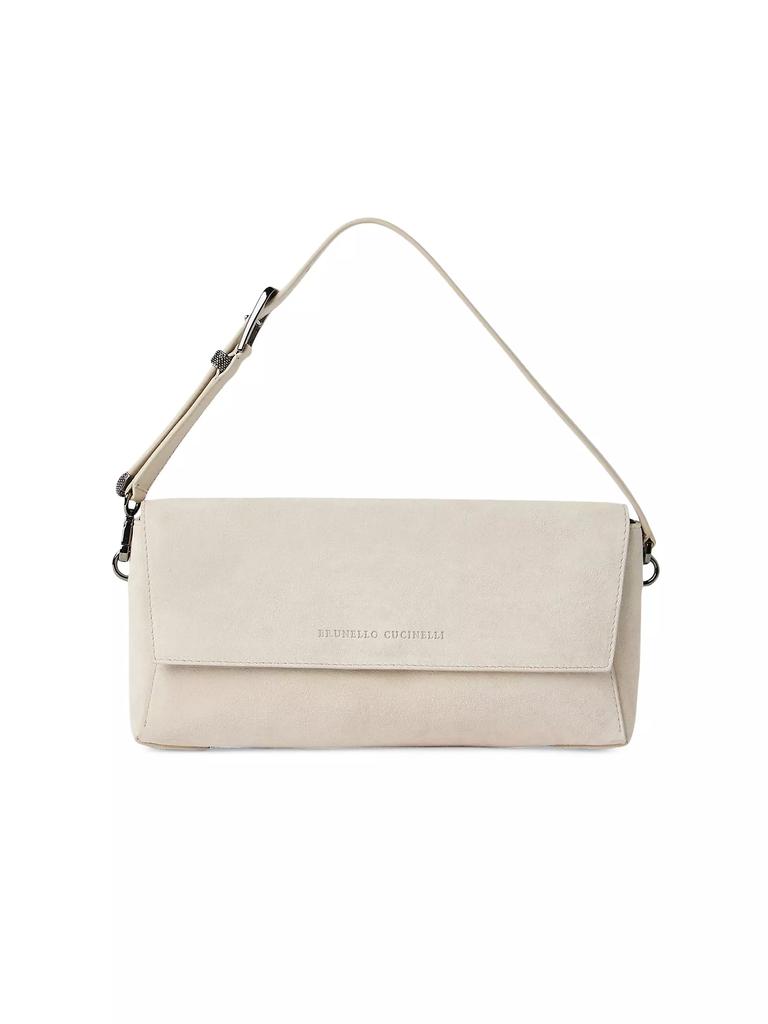 ショルダーバッグ・ポシェット BRUNELLO CUCINELLI Bc duo clutch bag in suede with monili Brunello Cucinelli Duo Clutch Bag in Suede with Monili