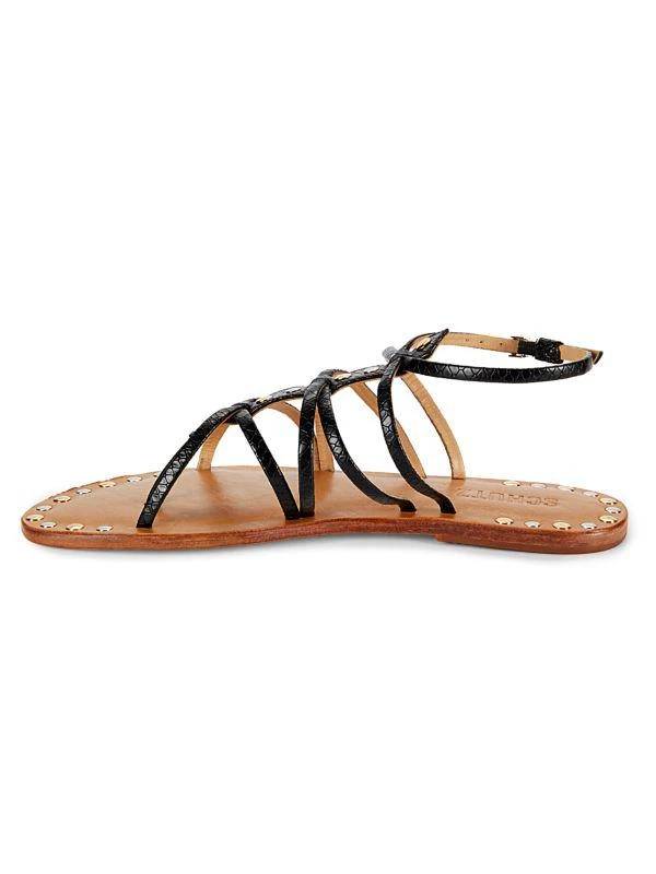 Schutz Malaya Studded Strappy Flat Sandals 4