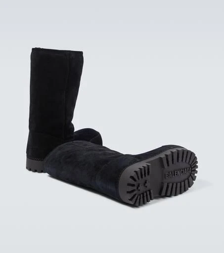 Balenciaga Alaska Fur High suede boots 7