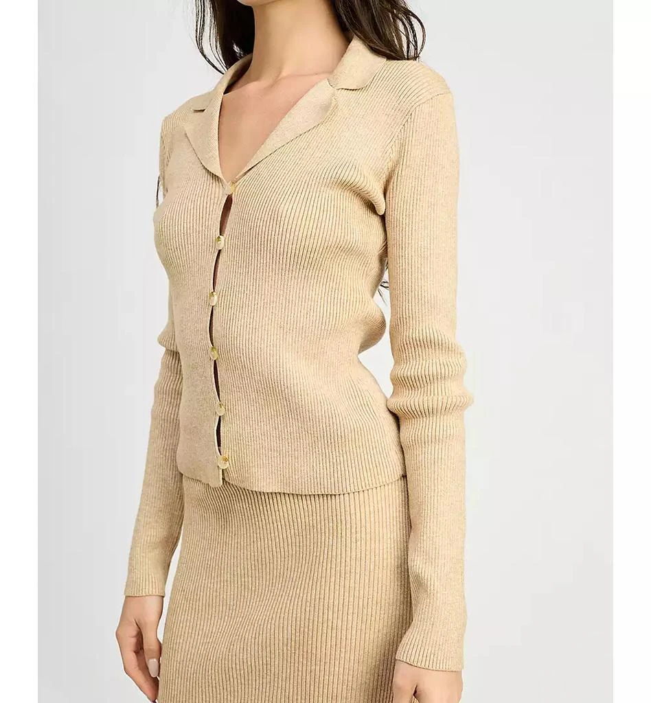 En Saison Women's Gweneth Knit Button-Front Cardigan 2
