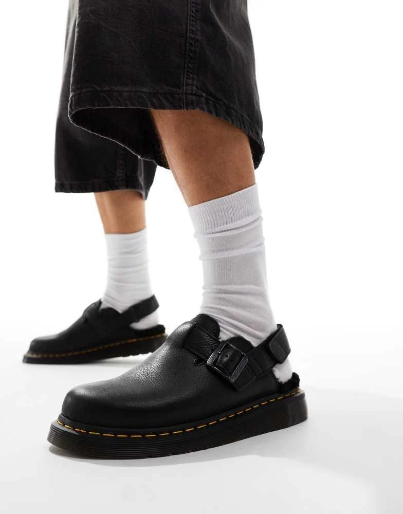 Dr. Martens Dr Martens Jorge II fur lined mules in black leather 2
