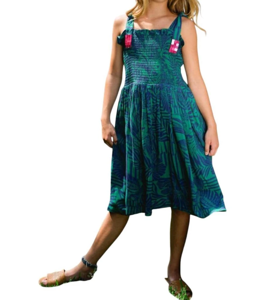 Smocked Tiger Lily Dress In Blue/green – On Sale Now with Up to 7% Off