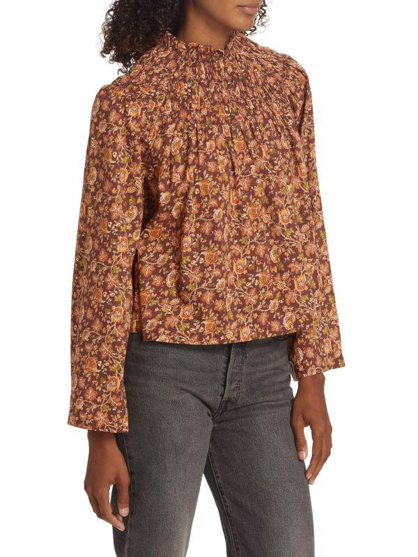 DÔEN Astilbe Floral Cotton Voile Blouse 3