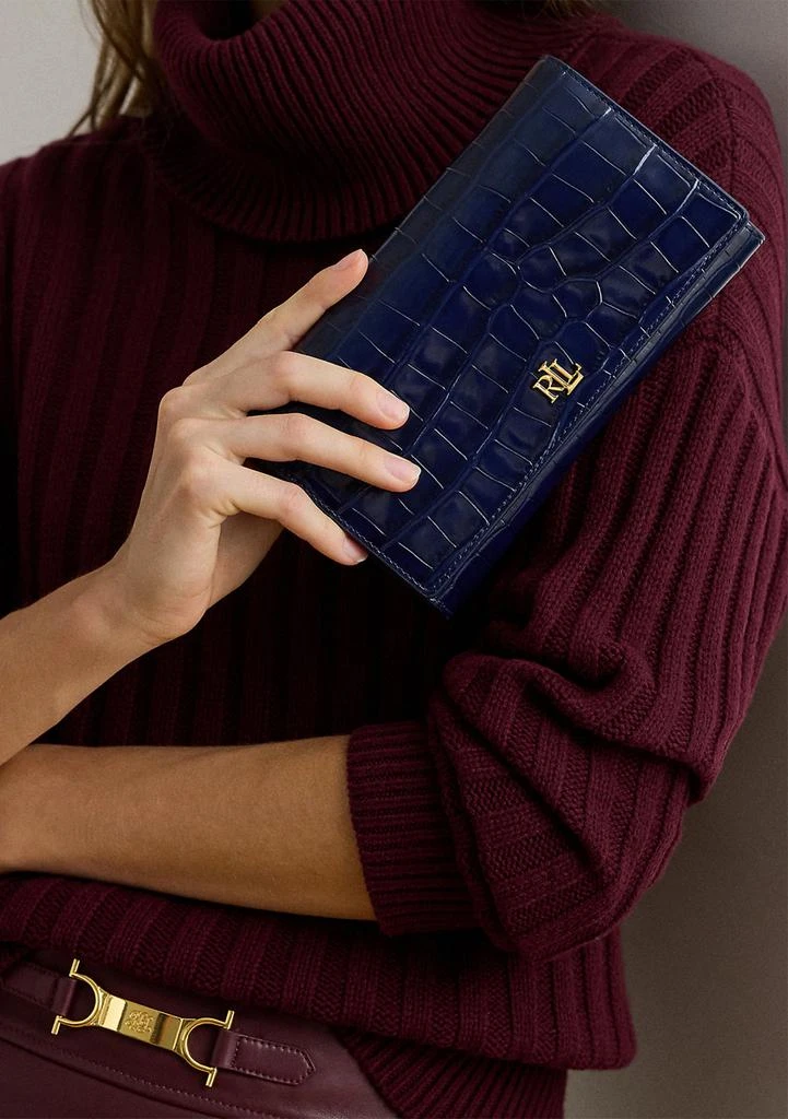 Ralph Lauren Croc-Embossed Medium Adair II Crossbody Bag 2