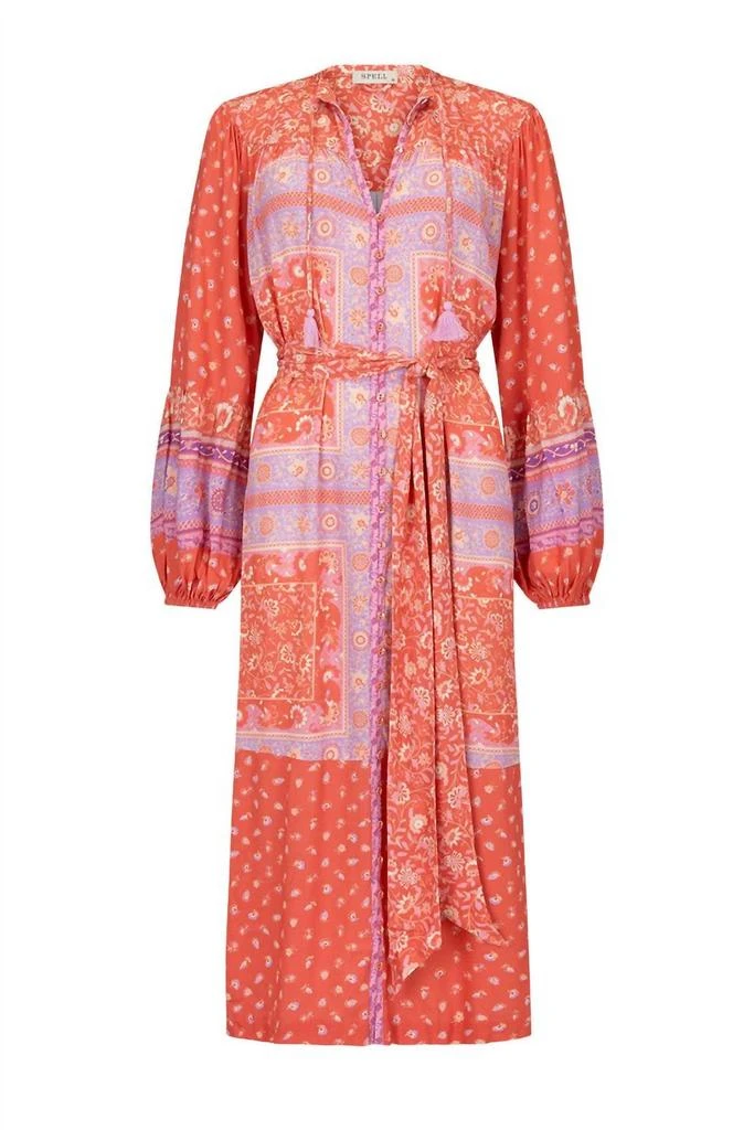 SPELL Sunshine Bandit Button Through Dress In Cayenne 4