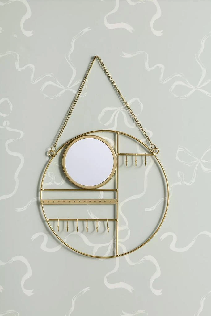 Urban Outfitters Round Mirror Hanging Jewelry Organizer 3