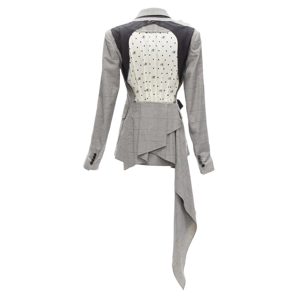Monse wool cotton deconstructed draped asymmetric blazer jacket 5