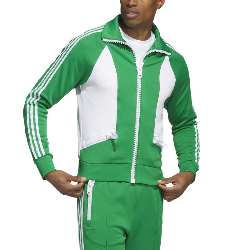 adidas Originals adidas Originals x Jeremy Scott Big Zip Jacket Men s White Green S Jackets Free Shipping BeyondStyle