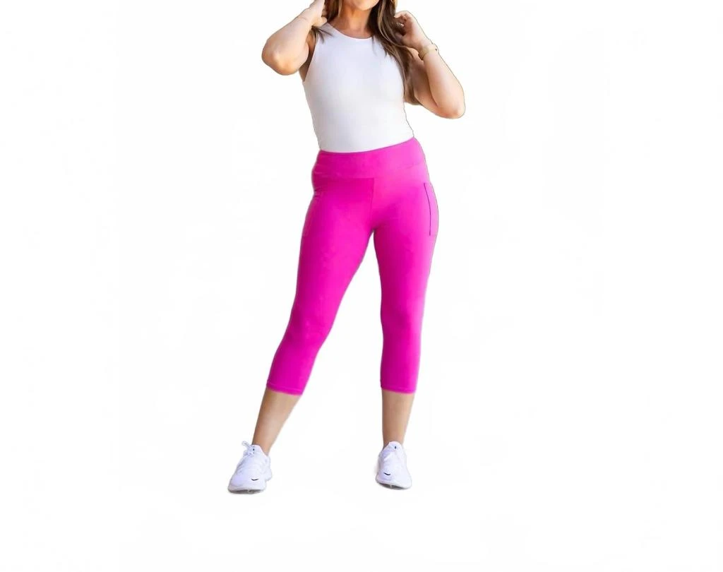 Julia Rose Luxe Leggings In Hot Pink