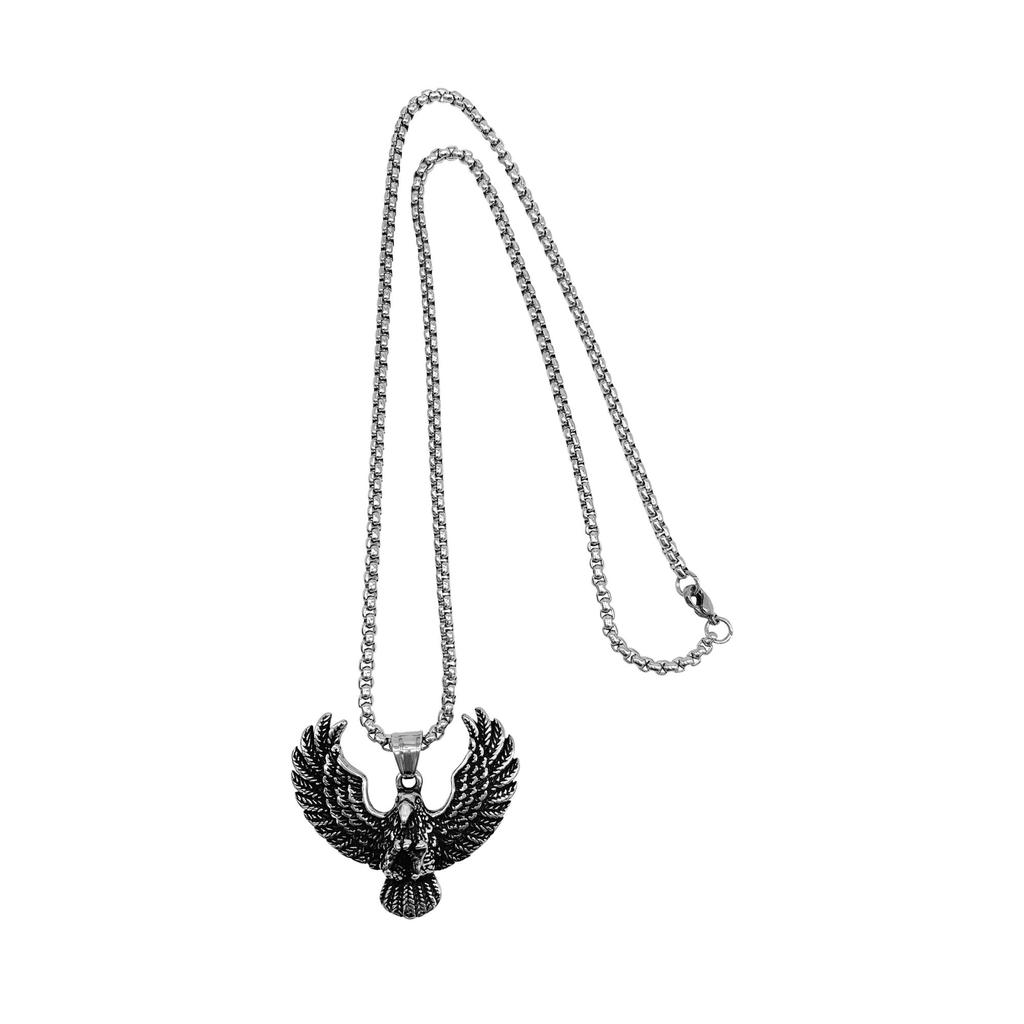 ADORNIA Tarnish Resistant Silver Plated Eagle Chain Necklace