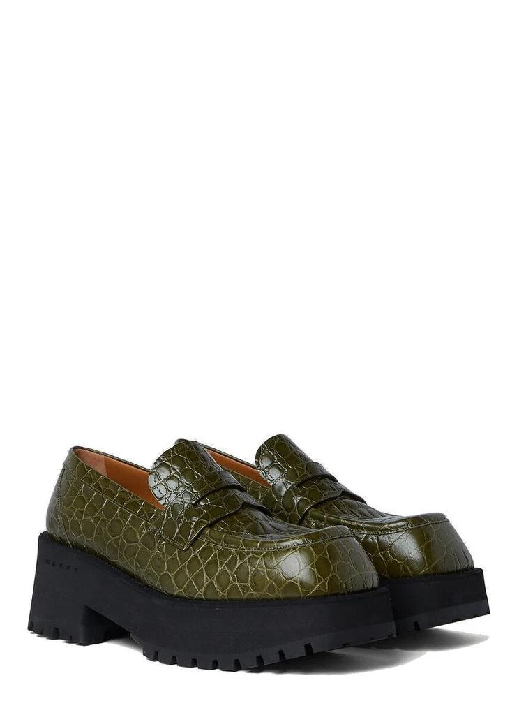 Marni Marni Embossed Slip-On Brogue Shoes 3