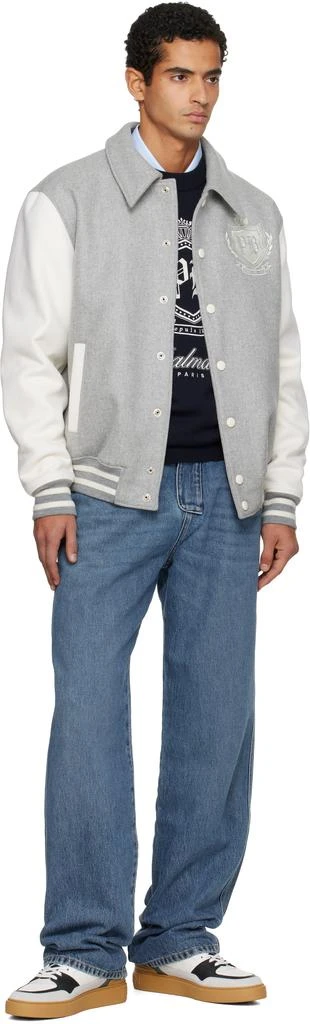 Balmain White 
Gray B-Court Flip Sneakers 5