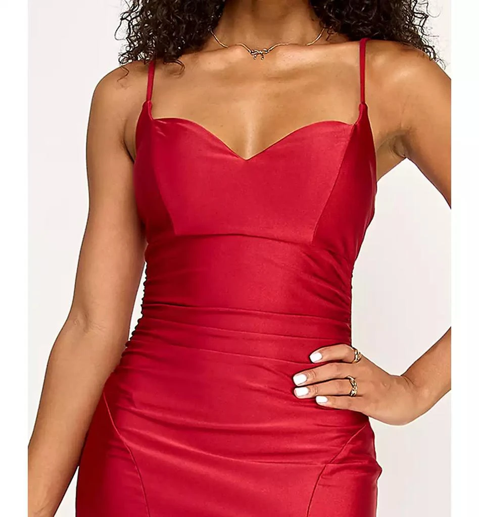 Emerald Sundae Juniors' V-Neck Front-Slit Sleeveless Gown - Dresses &  Skirts - Free Shipping - BeyondStyle