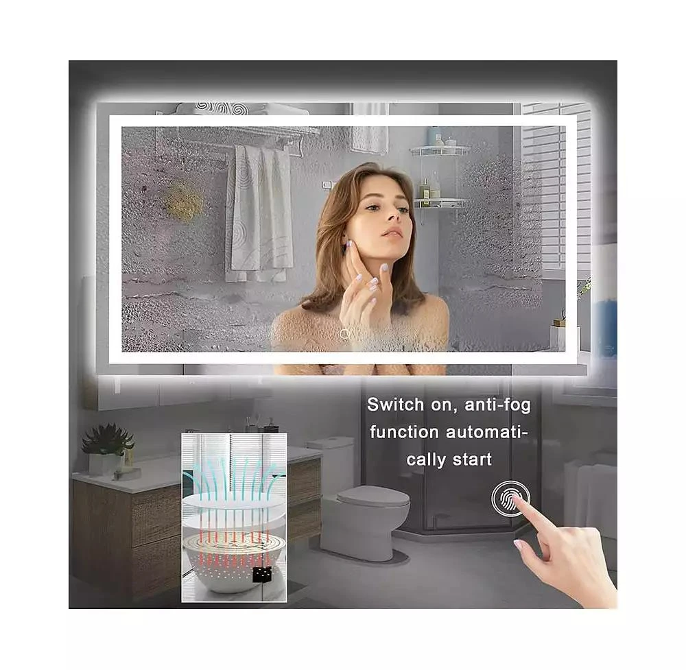gaomon LED Bathroom Mirror with Lights 48 x 36 Inch/60x36 Inch LED Vanity Mirrors Wall Mounted Dimmable Front Lighted Anti-Fog Makeup Mirror for Bedroom 48 x 36 inch 5