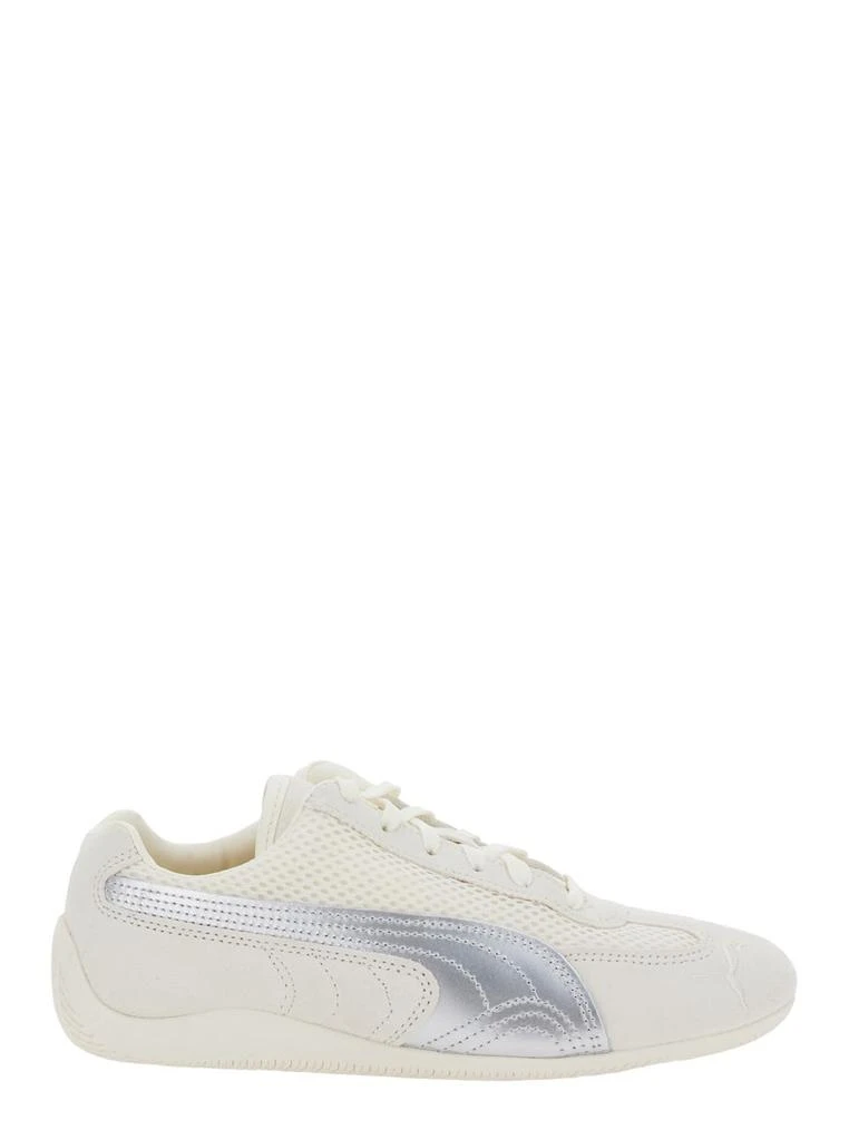 Puma speedcat Beige Low Top Sneakers With Logo Patch On The Tongue And Formstrip Logo Detail On The Sidei N Leather And Mesh Unisex 1