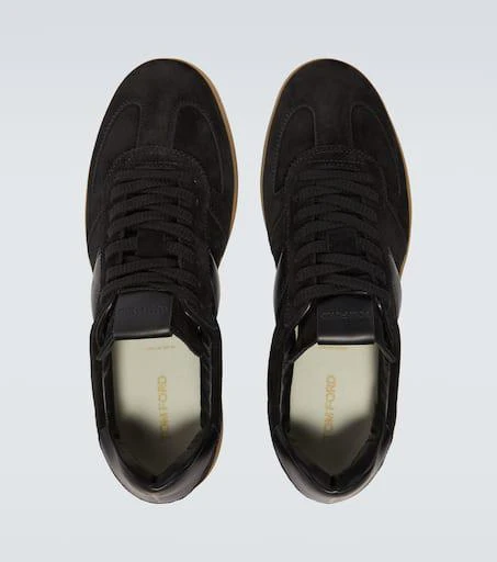 Tom Ford Leather-trimmed suede sneakers 4