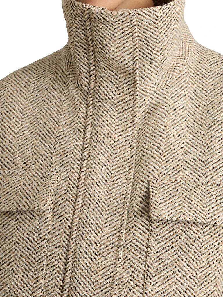 REISS Amora Herringbone Wool-Blend Coat 6