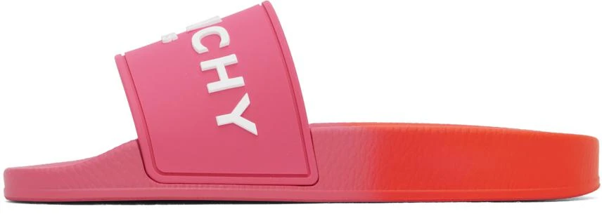 Givenchy Pink & Orange Embossed Slides 3