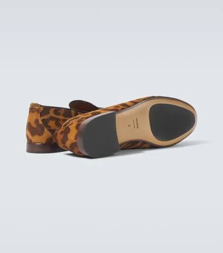 Tom Ford Nicolas leopard-print calf hair loafers 7