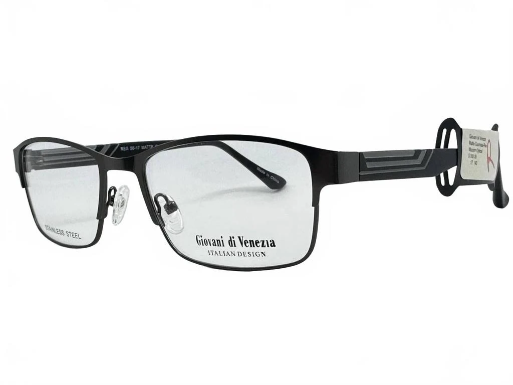 Giovani di Venezia Unisex Rex Rectangle Eyeglasses In Matte Grey