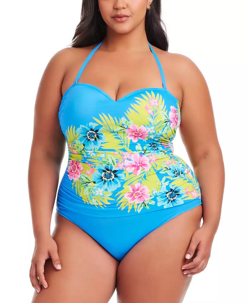 Bleu Rod Beattie Plus Size Lets Get Away Shirred Swimsuit