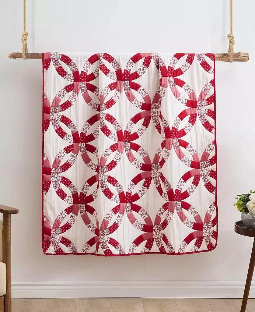 Greenland Home Fashions Wedding Ring Reversible Jacquard Woven Throw, 50" x 60" 2