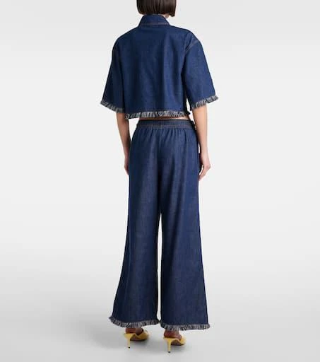 Zimmermann Rhiannon fringed denim wide-leg jeans 3