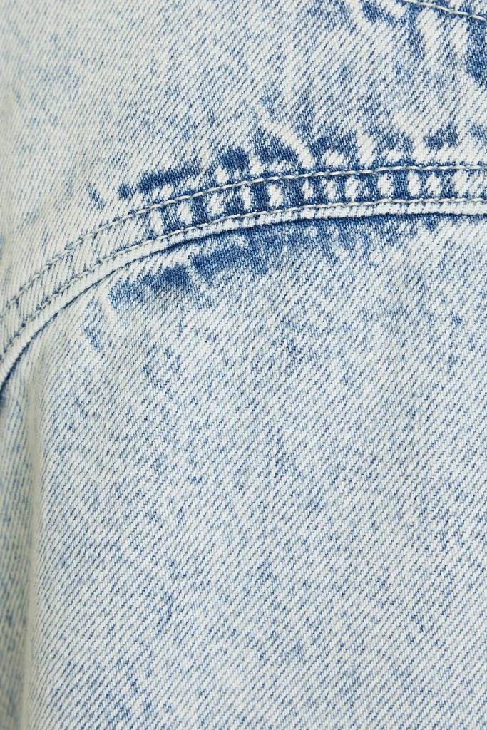 FRAME Faded denim mini dress 4