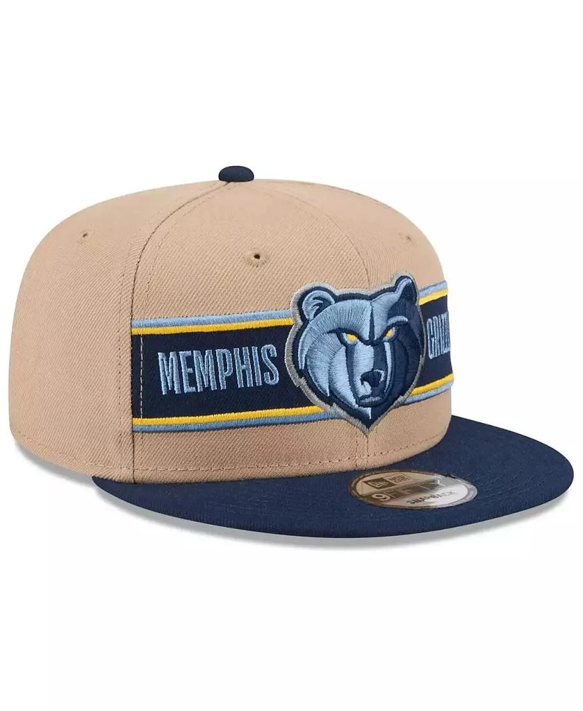 New Era Men's Tan/Navy Memphis Grizzlies 2024 NBA Draft 9FIFTY Snapback Hat 3