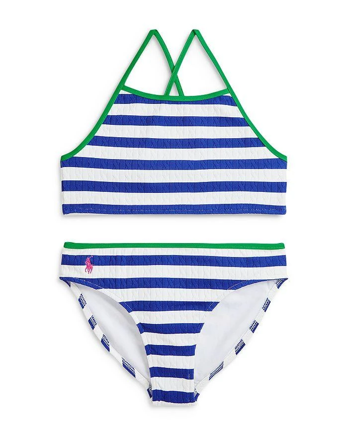 Ralph Lauren Girls' Striped Two-Piece Swimsuit - Little Kid, Big Kid 1