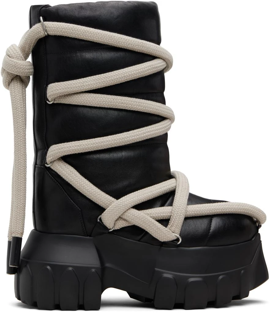 Rick Owens Black Concordians Lunar Mega Tractor Boots 1