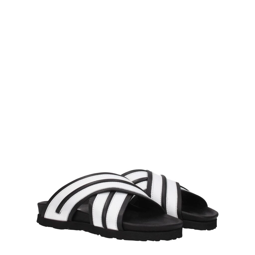 Palm Angels Palm Angels White Leather Slipper 2