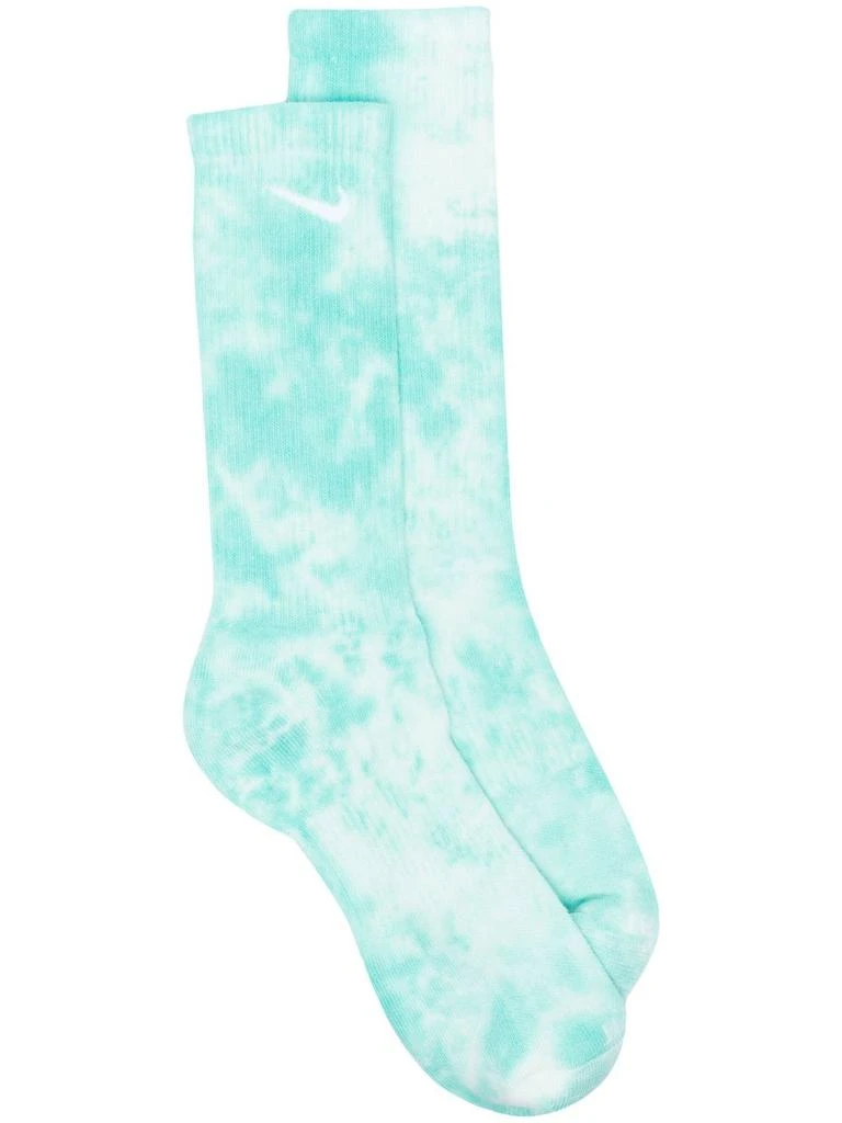 NIKE tie-dye print socks - unisex -  -  - Blue 1