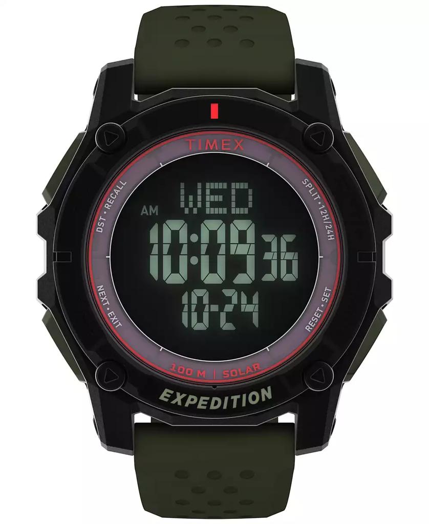 Timex Men's Chronograph Green Silicone Watch, 49mm