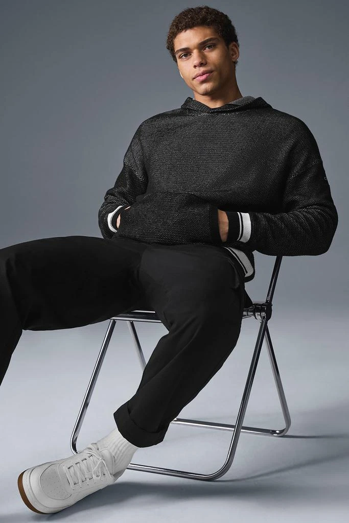 Alo Sports Club Sweater Knit Hoodie - Black 5