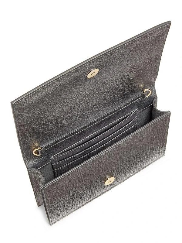 Chiara Boni Elena Laminato Metallic Leather Clutch 5