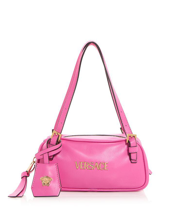 【関税込み】Mini Vitello Shoulder Bag - Versace - Leather - VERSACE Vitello Mini Virtus Calfskin Leather Crossbody Bag