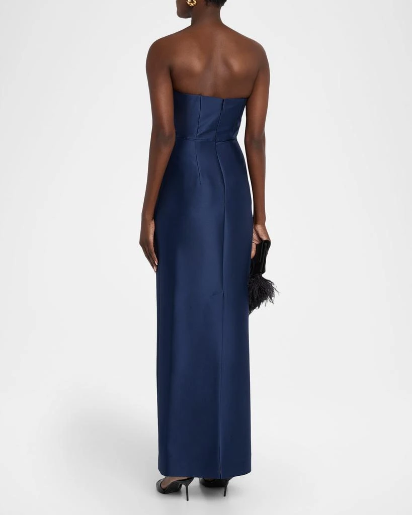 Sachin 
Babi Sara Strapless Floral Applique Mikado Gown 3