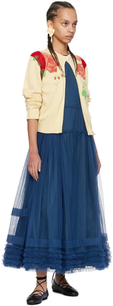 Molly Goddard Navy & Black Helena Ballerina Flats 5