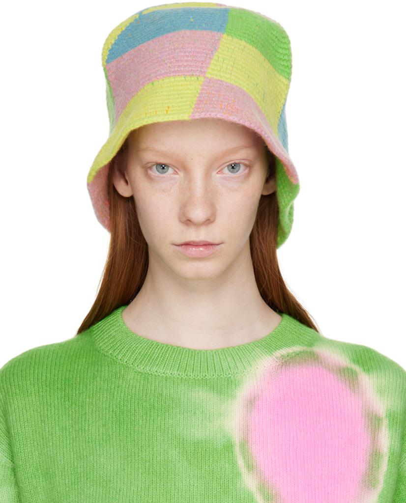 The Elder Statesman Multicolor Toy Checker Bucket Hat