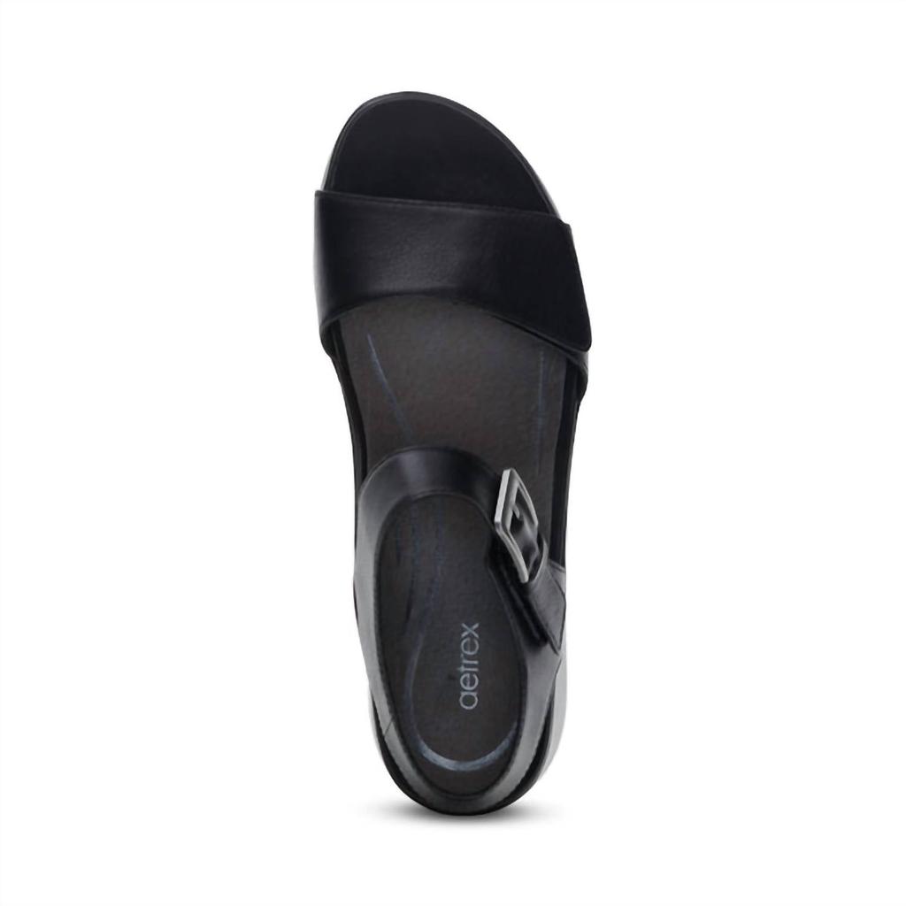 Aetrex Aetrex - Women
s Ariel Adjustable Quarter Strap Wedge